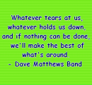 dave matthews song quote