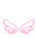 pink angel wings