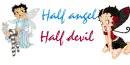 Betty boop half angel half devil