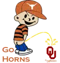 Longhorn peeing on sooners