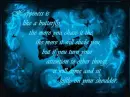 blue black butterfly quote