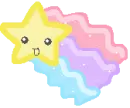 Star and rainbow