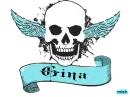 gina baby blue skull
