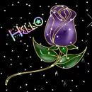 Hello with Purple rose