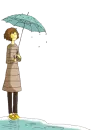 girl and the rain