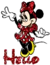 Minnie Mouse saying hello