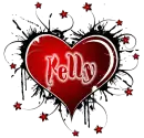 kelly red animated heart