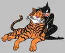 Cat Woman and Big Kitty