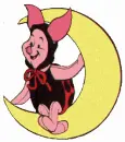 Piglet in Ladybug Costume with Glitter