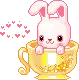 cute bunny in cup