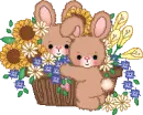 2 cute rabbits