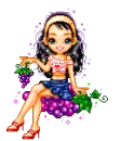 Doll with grapes