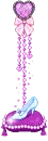 purple heart and shoe
