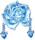 Mary-Blue Sparkly Rose
