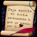 In writting I leave permanent my love for you