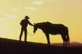 Cowboy at Sunset
