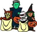 Trick or treat children