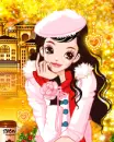 cute daydreaming girl