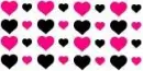 pink & black hearts