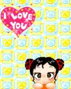 cute chinese girl saying i love you