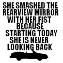 she smashed the mirror