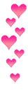 cute shiny hearts