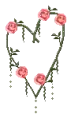 heart made up of roses