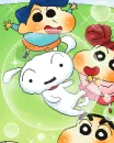 shin chan with his friends & dog