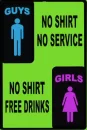 NO SHIRTS