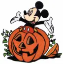 Mickey Pumpkin with Glitter