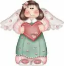 Cute angel w/heart
