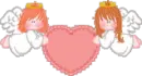2 cute angels w/heart