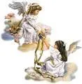 2 lil angels in clouds