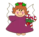 Cute angel w/candy canes