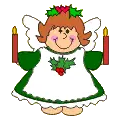 Cute x-mas angel w/candles
