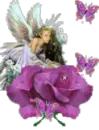 Angel w/purple rose