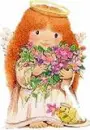 Cute angel w/flowers