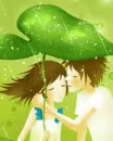 COUPLE UNDER LEAF