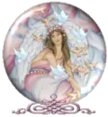 Pink angel in a globe