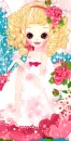 BLONDE GIRL WITH ROSES