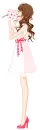 GIRL SMELLING FLOWER