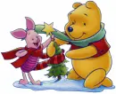 Pooh and Piglet Christmas Glitter