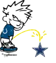 Colts peeing on cowboys