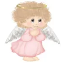 Cute praying angel