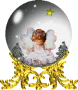 Lil angel in globe