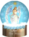 Angel w/star in globe