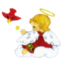 Cute angel w/bird