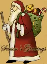 vintage santa claus, season's greetings.