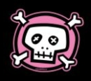Pink and Black Skull