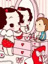 DDUNG DOLL putting on makeup